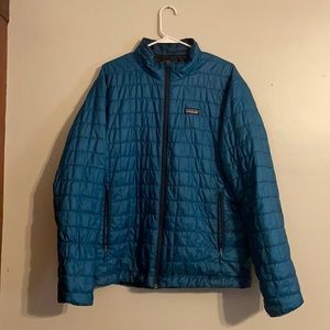 Men’s large Patagonia nano puff jacket blue